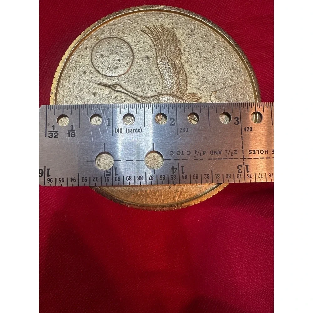 Vintage Citizen Gold Crane Sun Alarm Clock Japan Roman Numeral B-3 - For Parts